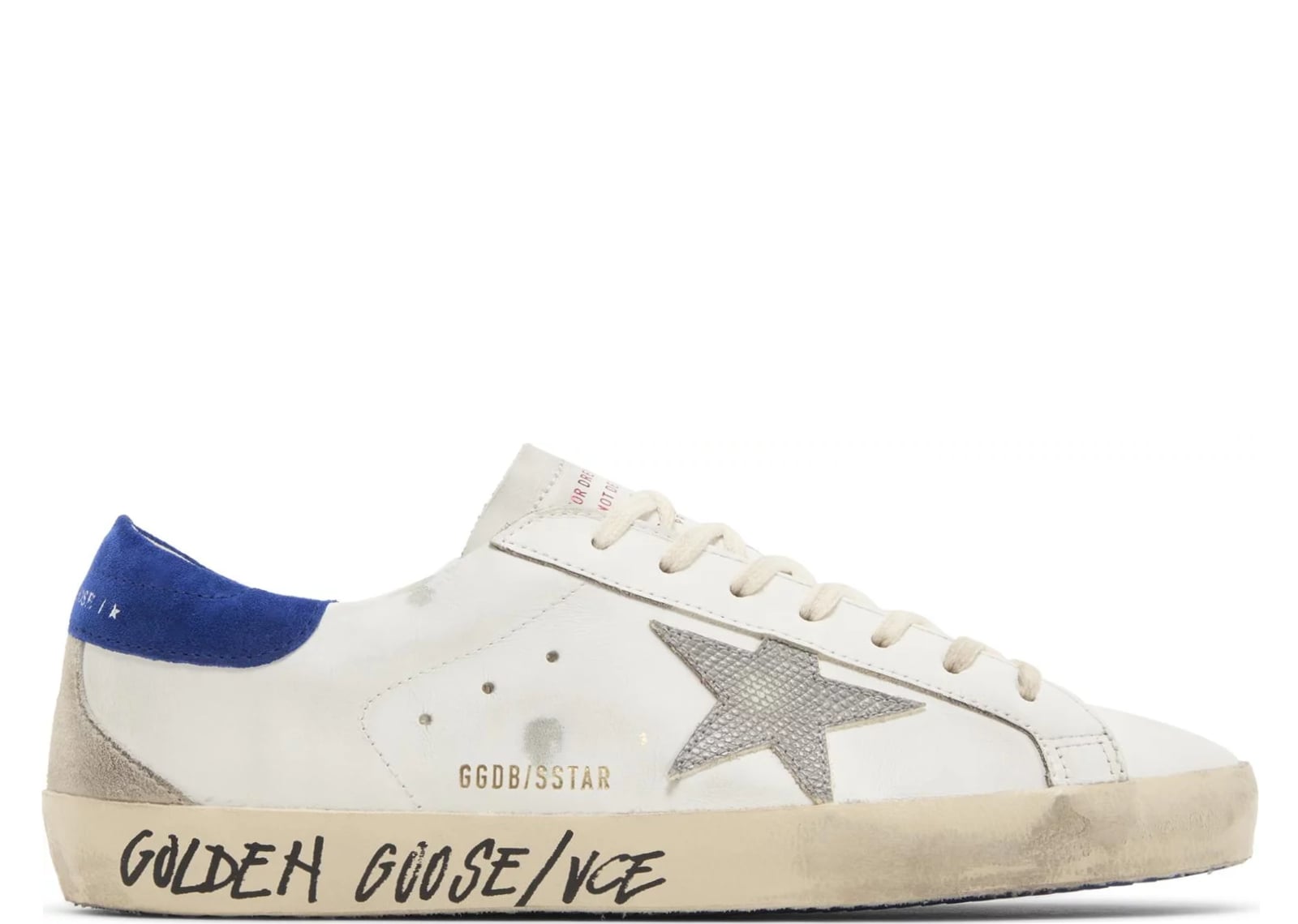 GOLDEN GOOSE SUPER-STAR WHITE SNAKE BLUE