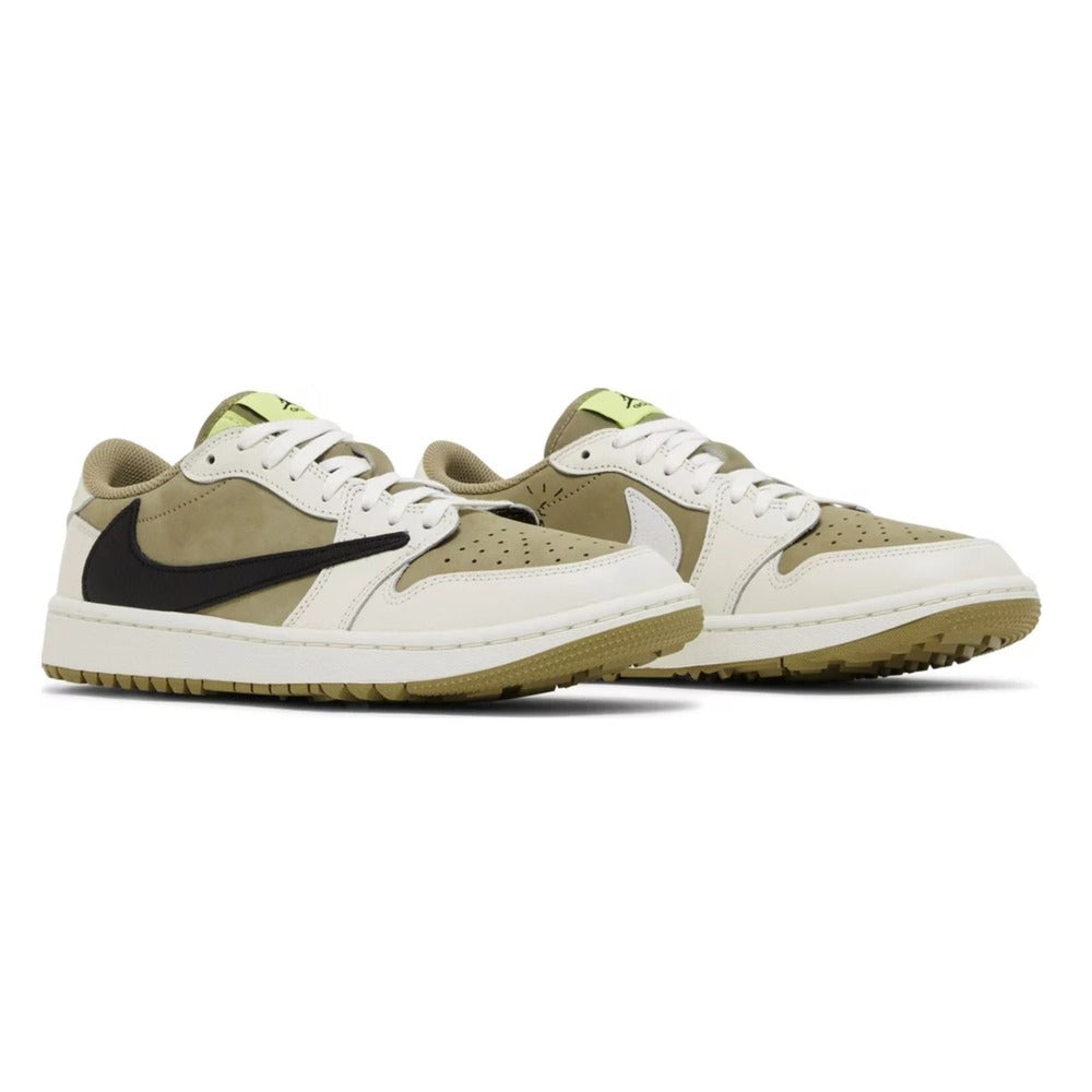 JORDAN 1 RETRO LOW GOLF TRAVIS SCOTT NEUTRAL OLIVE