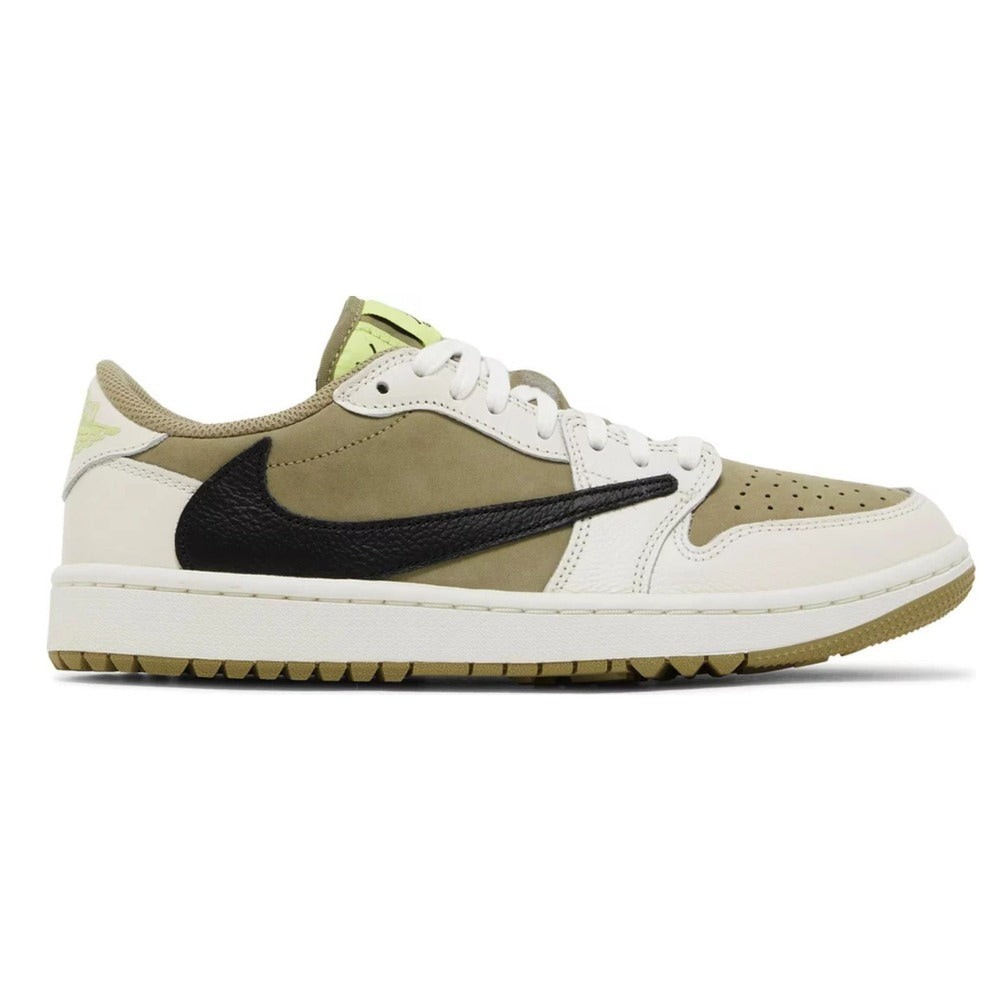 JORDAN 1 RETRO LOW GOLF TRAVIS SCOTT NEUTRAL OLIVE