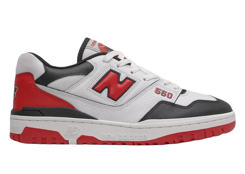 NEW BALANCE 550 WHITE RED BLACK