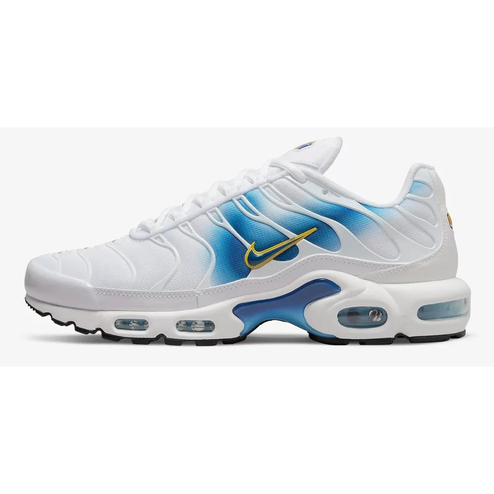 NİKE AIR MAX PLUS SPRAY PAINT SWOOSH WHITE BLUE