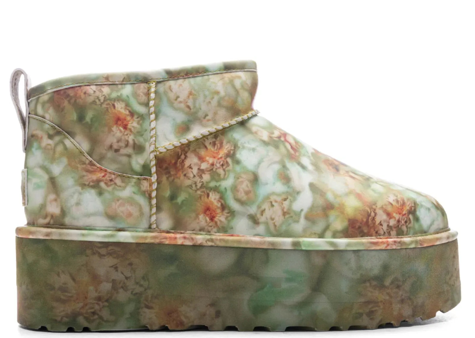 UGG CLASSIC ULTRA MINI PLATFORM BOOT COLLINA STRADA GREEN FLORAL