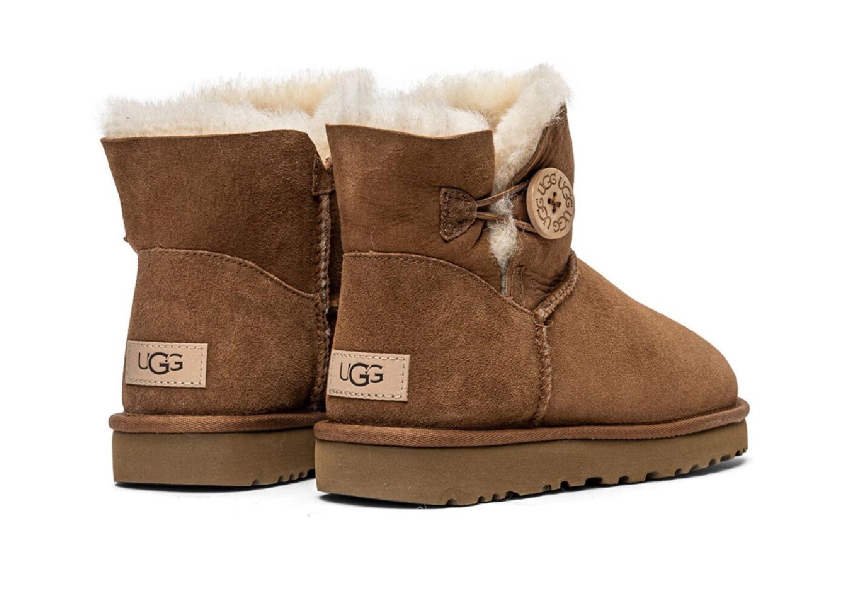 UGG MINI BAILEY BUTTON II CHESTNUT (W)