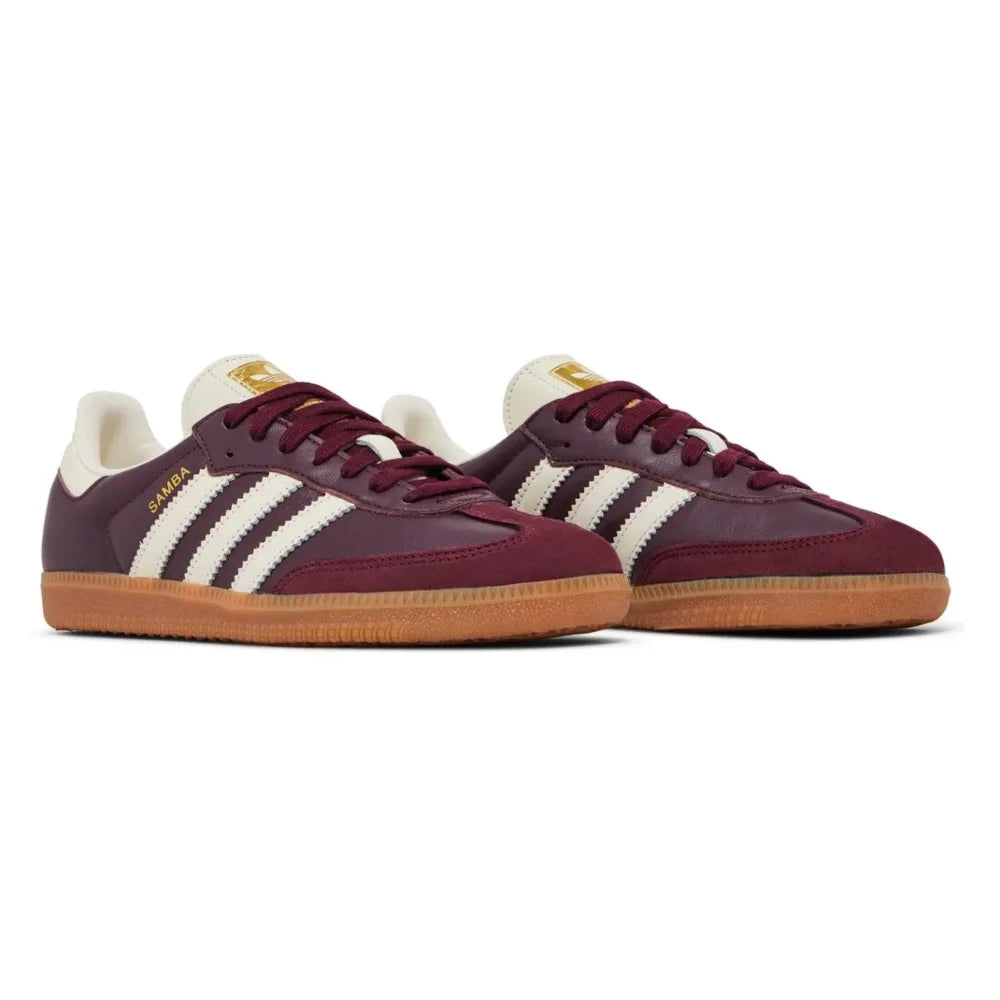 ADIDAS SAMBA OG MAROON GOLD METALLIC