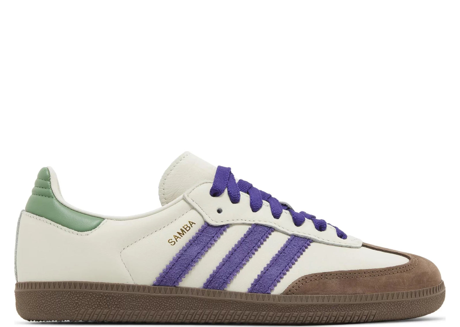 ADIDAS SAMBA OG OFF WHITE CORE PURPLE GREEN BROWN (W)