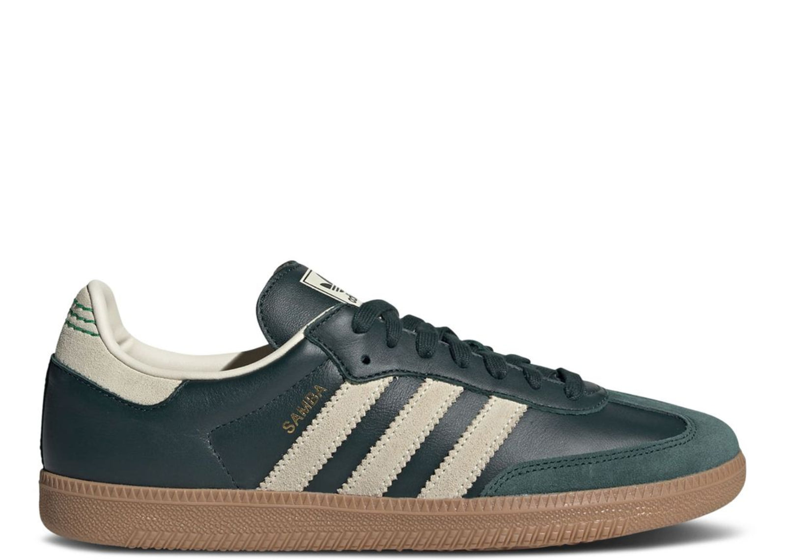 ADIDAS SAMBA OG SHADOW GREEN CREAM WHITE GOLD METALLIC
