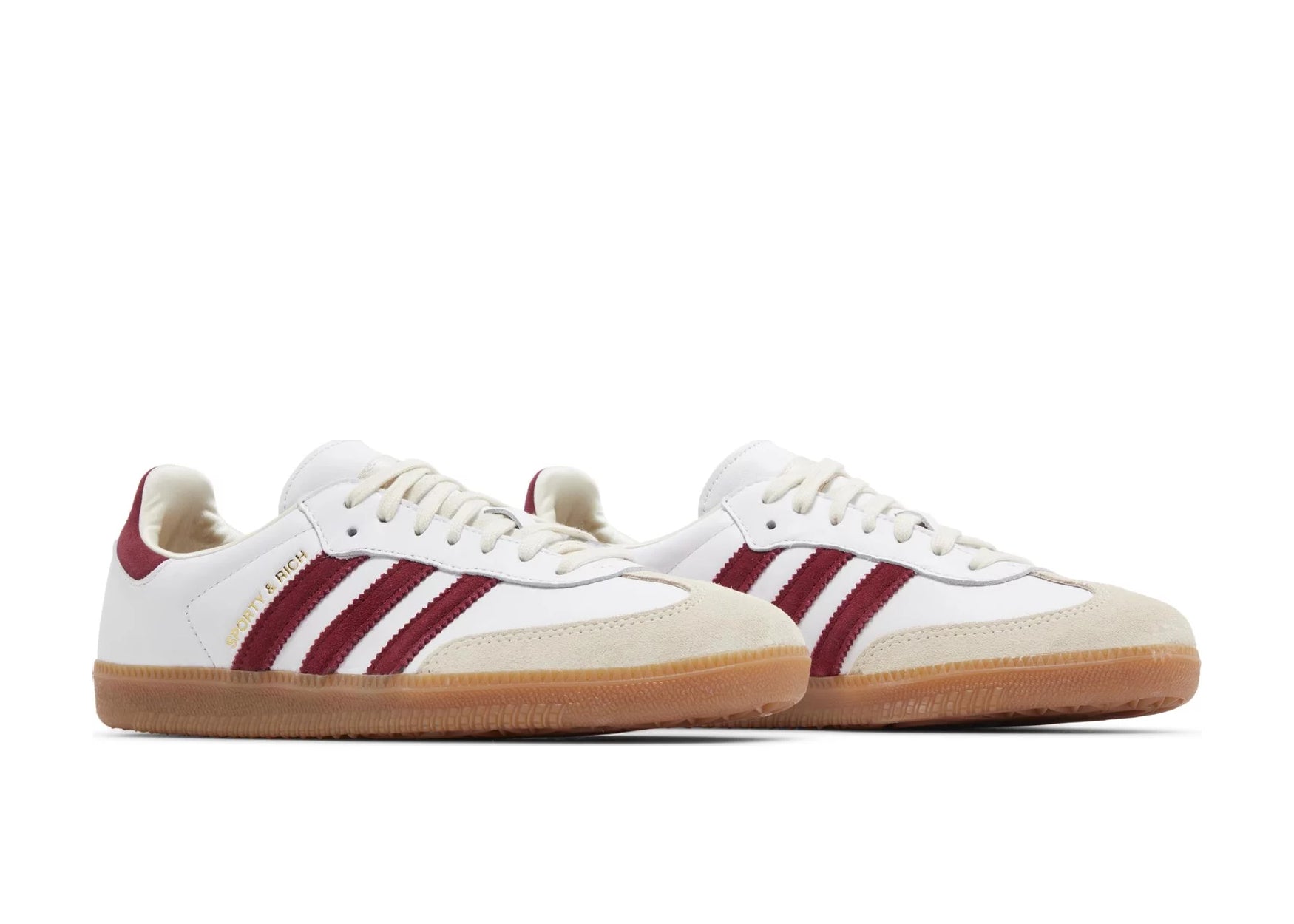 ADIDAS SAMBA SPORTY RICH WHITE COLLEGIATE BURGUNDY