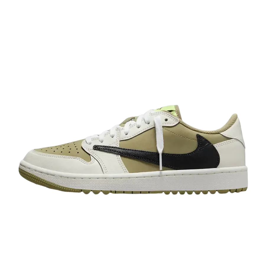 JORDAN 1 RETRO LOW GOLF TRAVIS SCOTT NEUTRAL OLIVE